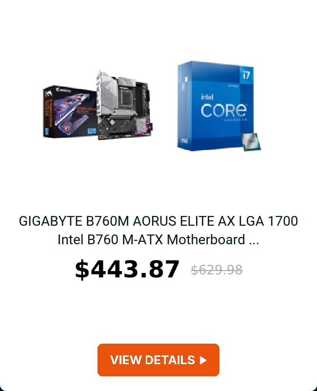 GIGABYTE B760M AORUS ELITE AX LGA 1700 Intel B760 M-ATX Motherboard ...