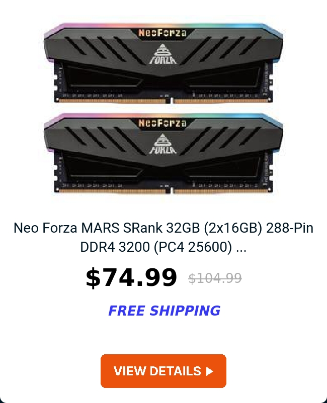 Neo Forza MARS SRank 32GB (2x16GB) 288-Pin DDR4 3200 (PC4 25600) ...