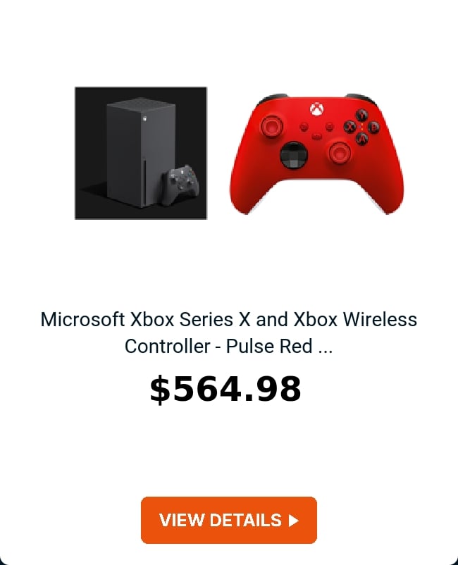 Microsoft Xbox Series X and Xbox Wireless Controller - Pulse Red ...