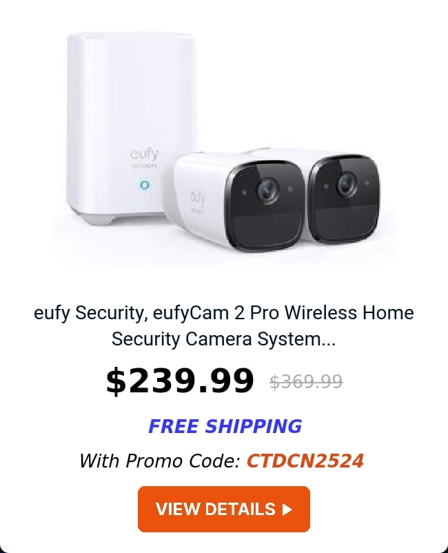 eufy Security, eufyCam 2 Pro Wireless Home Security Camera System...