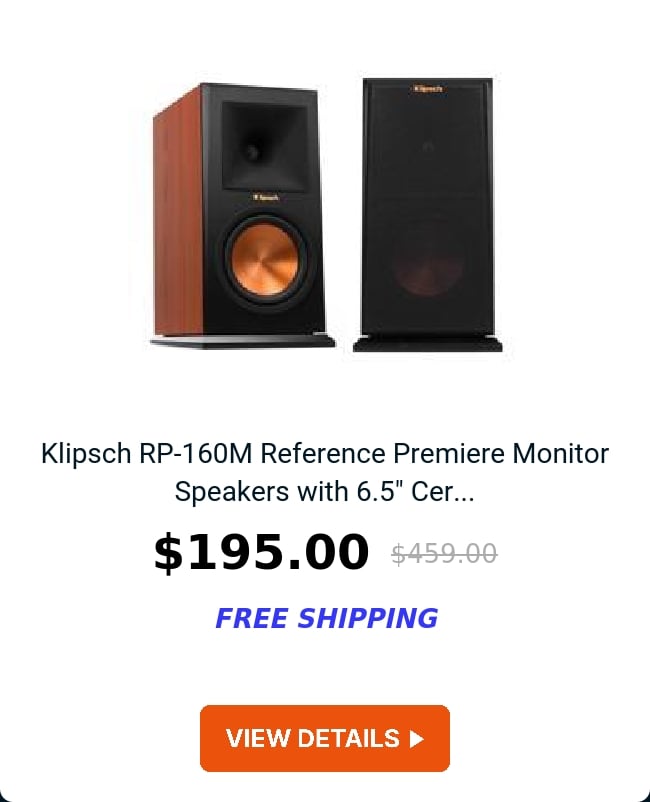 Klipsch RP-160M Reference Premiere Monitor Speakers with 6.5