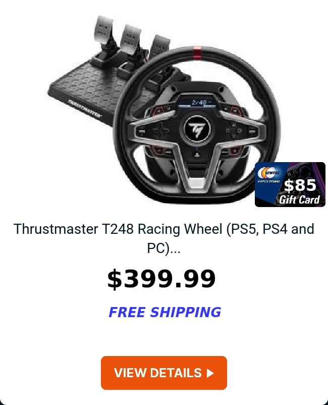 Thrustmaster T248 Racing Wheel (PS5, PS4 and PC)...