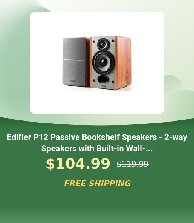 Edifier P12 Passive Bookshelf Speakers - 2-way Speakers with Built-in Wall-... $104.99 s1099 393, 14 4 