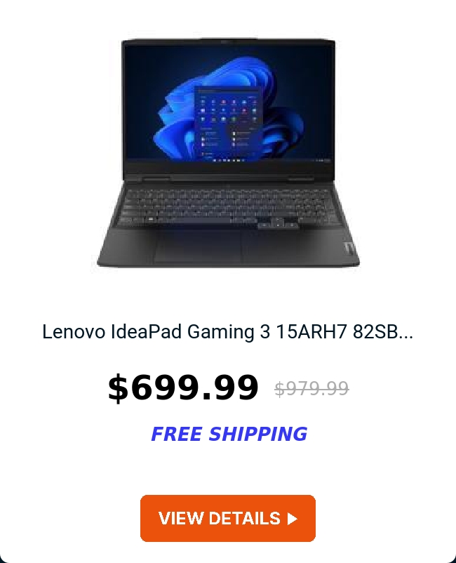 Lenovo IdeaPad Gaming 3 15ARH7 82SB...