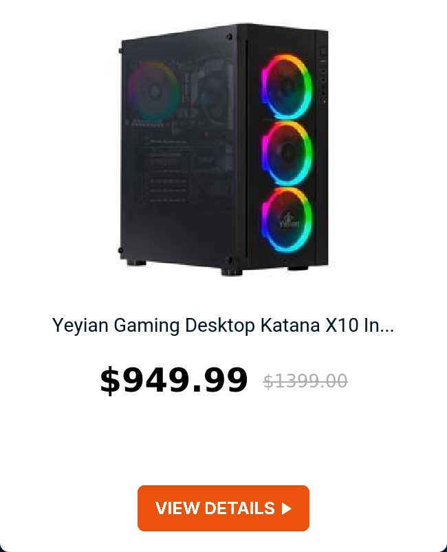 Yeyian Gaming Desktop Katana X10 In...