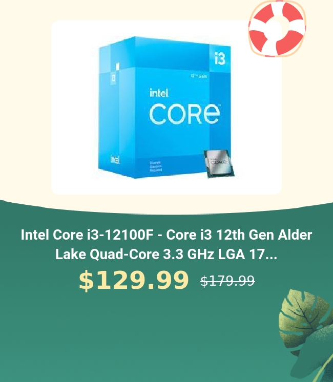 Intel Core i3-12100F 12th Gen Alder Lake Quad-Core 3.3GHz LGA