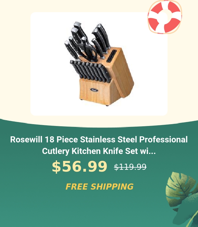 Rosewill 18 Piece Stainless Steel Professional Cutlery Kitchen