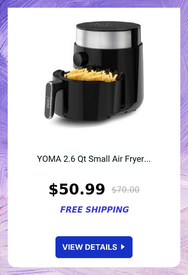 YOMA 2.6 Qt Small Air Fryer...