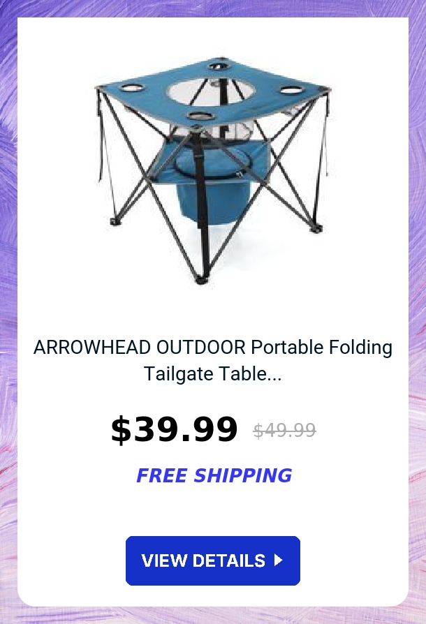 ARROWHEAD OUTDOOR Portable Folding Tailgate Table...