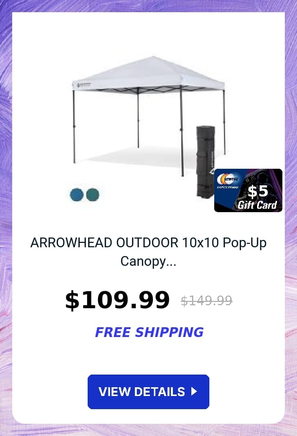 ARROWHEAD OUTDOOR 10x10 Pop-Up Canopy...