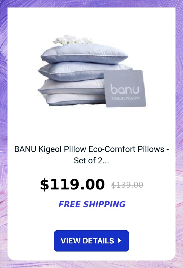 BANU Kigeol Pillow Eco-Comfort Pillows - Set of 2...