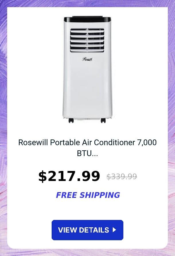 Rosewill Portable Air Conditioner 7,000 BTU...