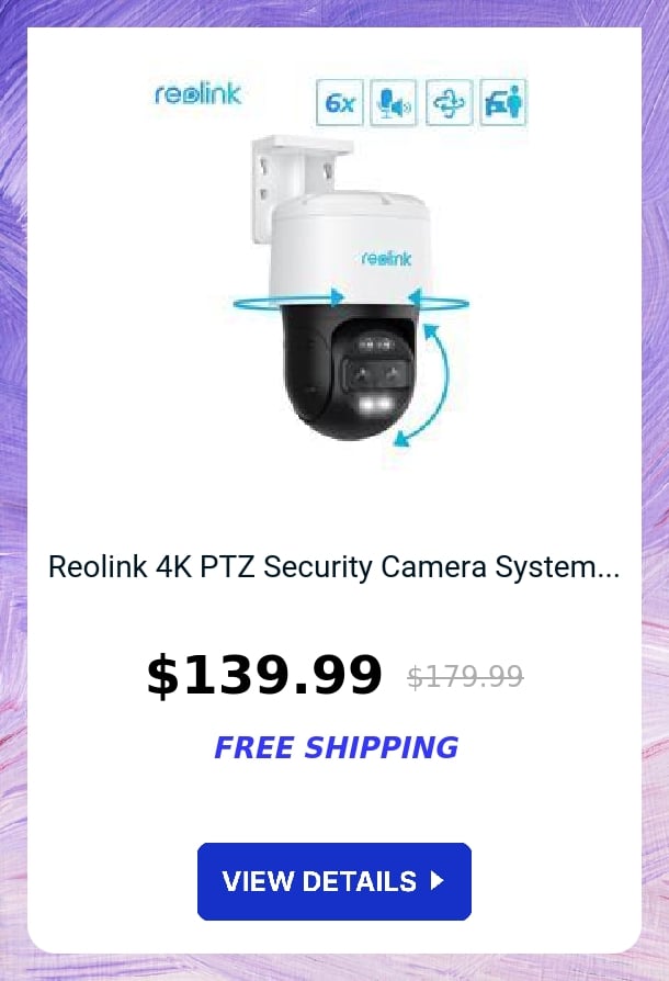 Reolink 4K PTZ Security Camera System...