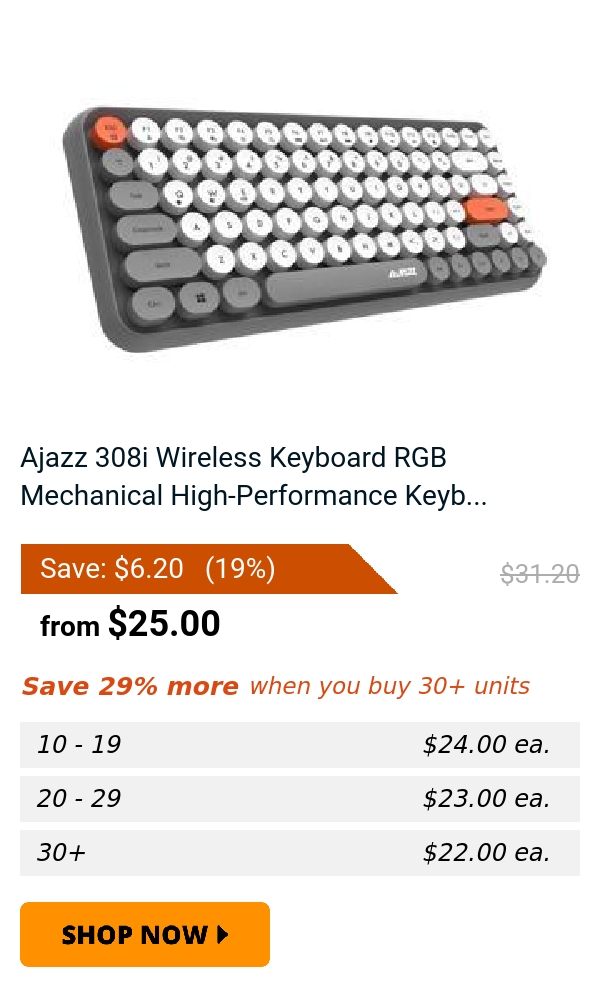 Ajazz 308i Wireless Keyboard RGB Mechanical High-Performance Keyb...