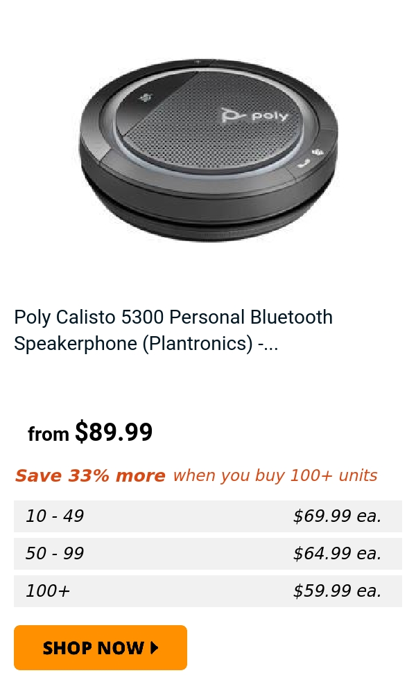 Poly Calisto 5300 Personal Bluetooth Speakerphone (Plantronics) -...