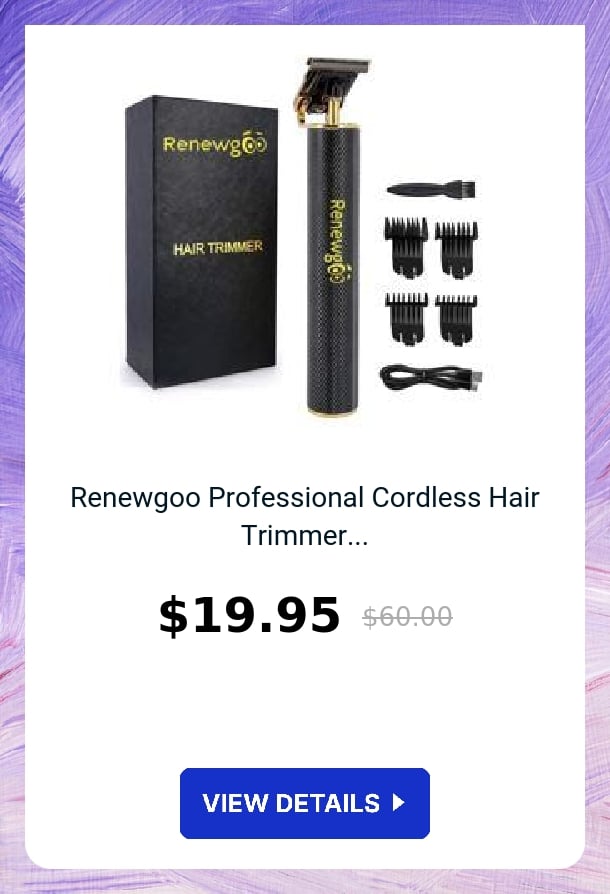 Renewgoo Professional Cordless Hair Trimmer...