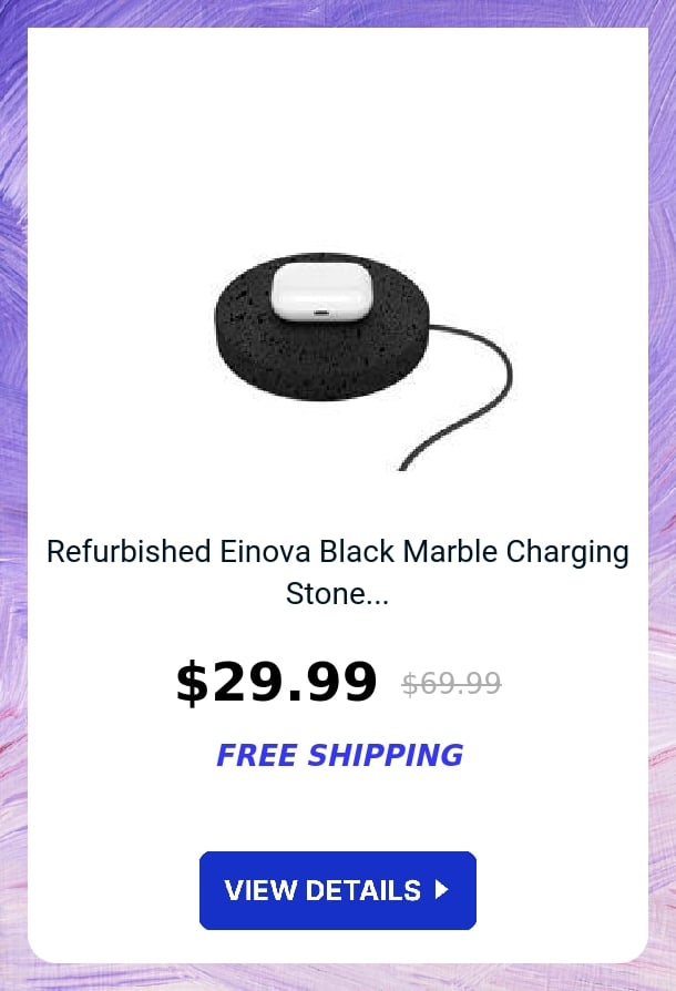 Refurbished Einova Black Marble Charging Stone...