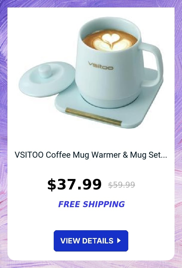 VSITOO Coffee Mug Warmer & Mug Set...