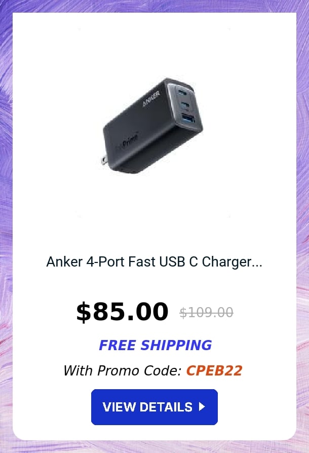 Anker 4-Port Fast USB C Charger...