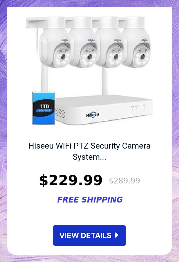 Hiseeu WiFi PTZ Security Camera System...