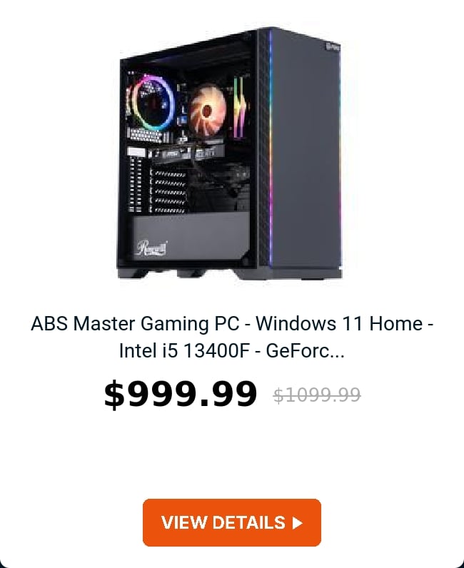 ABS Master Gaming PC - Windows 11 Home - Intel i5 13400F - GeForc...