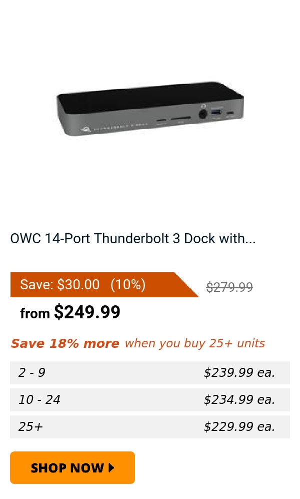 OWC 14-Port Thunderbolt 3 Dock with...