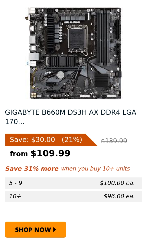 GIGABYTE B660M DS3H AX DDR4 LGA 170...