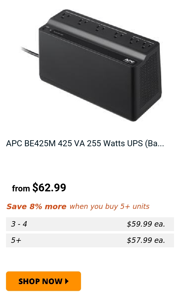 APC BE425M 425 VA 255 Watts UPS (Ba...