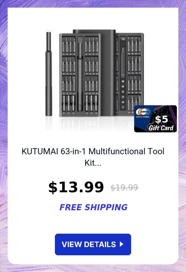 KUTUMAI 63-in-1 Multifunctional Tool Kit...