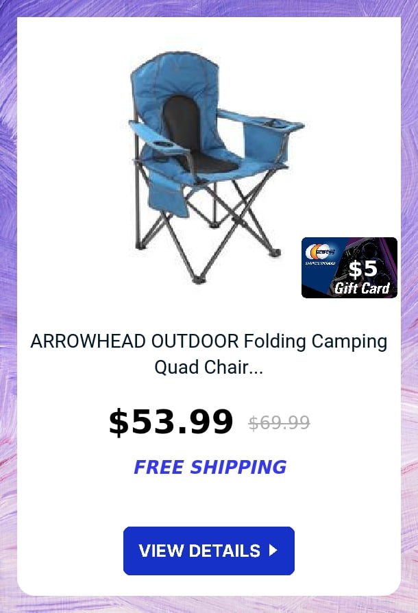 ARROWHEAD OUTDOOR Folding Camping Quad Chair...