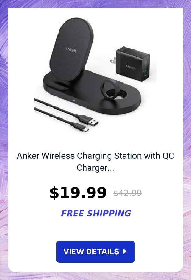 Anker Wireless Charging Station with QC Charger...