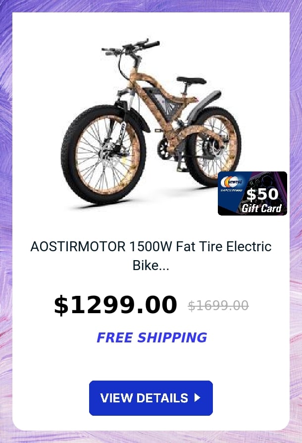 AOSTIRMOTOR 1500W Fat Tire Electric Bike...