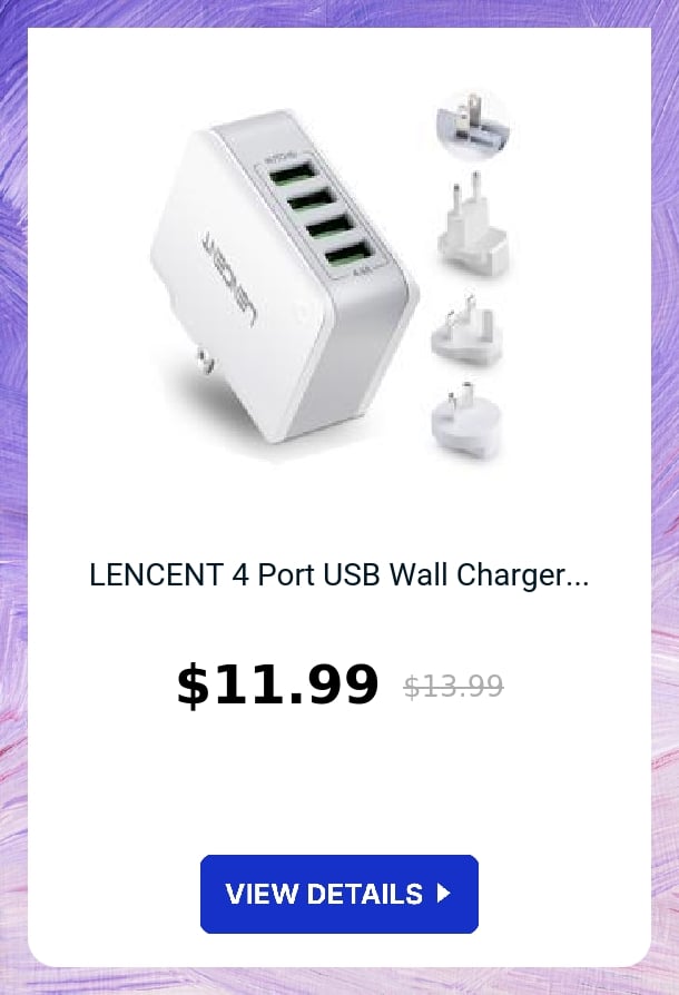 LENCENT 4 Port USB Wall Charger...