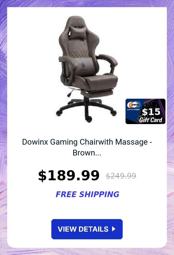 Dowinx Gaming Chairwith Massage - Brown...