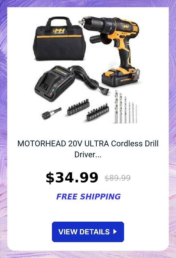 MOTORHEAD 20V ULTRA Cordless Drill Driver...