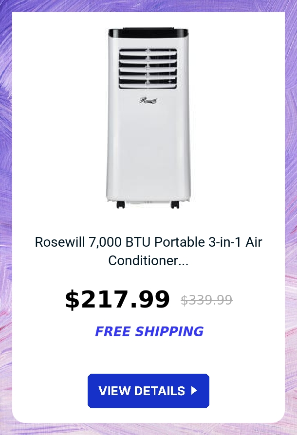 Rosewill 7,000 BTU Portable 3-in-1 Air Conditioner...