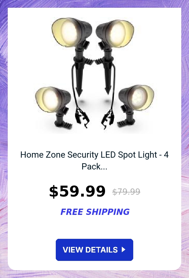 Home Zone Security LED Spot Light - 4 Pack...