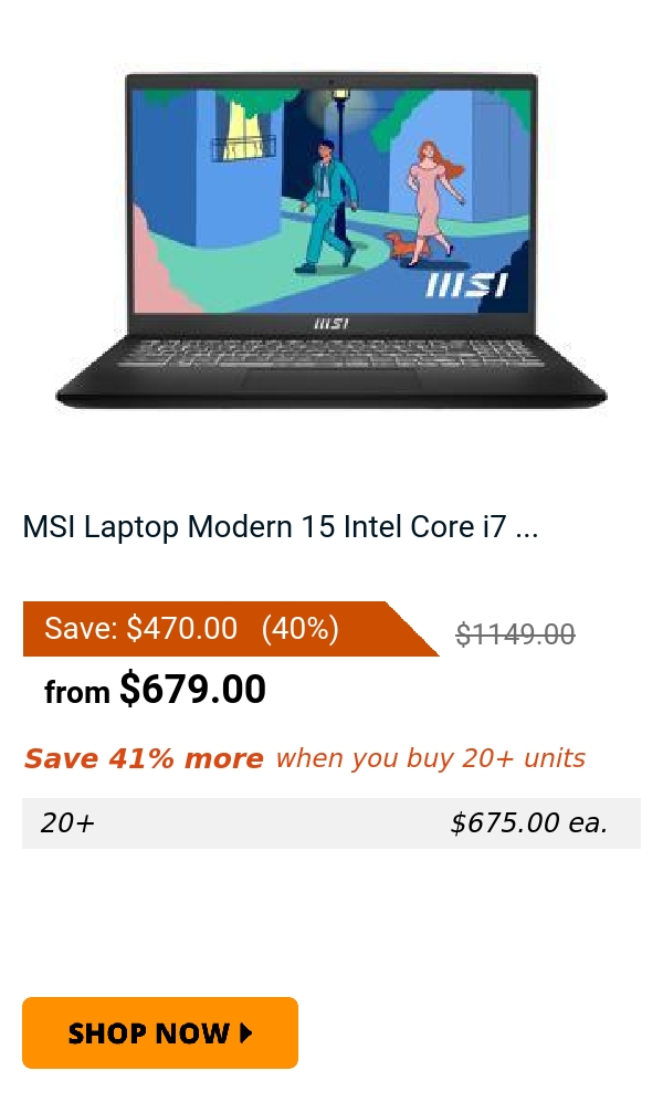 MSI Laptop Modern 15 Intel Core i7 ...