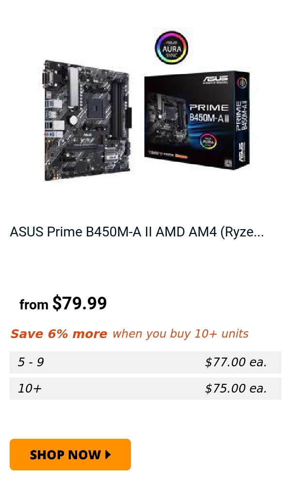 ASUS Prime B450M-A II AMD AM4 (Ryze...