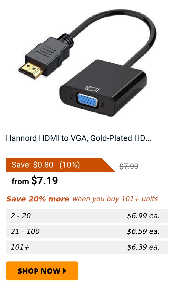 Hannord HDMI to VGA, Gold-Plated HD...