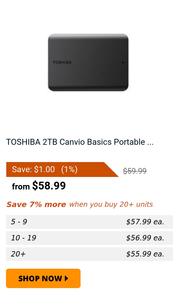 TOSHIBA 2TB Canvio Basics Portable ...