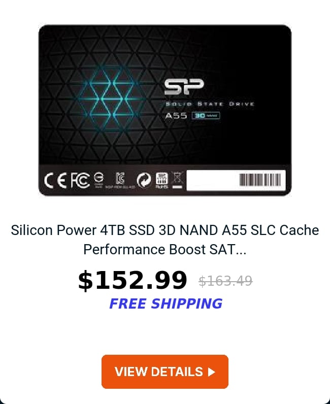 Silicon Power 4TB SSD 3D NAND A55 SLC Cache Performance Boost SAT...