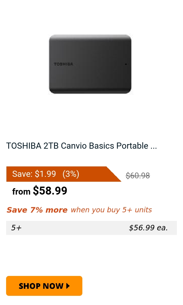 TOSHIBA 2TB Canvio Basics Portable ...