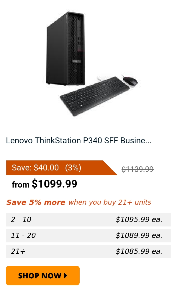 Lenovo ThinkStation P340 SFF Busine...