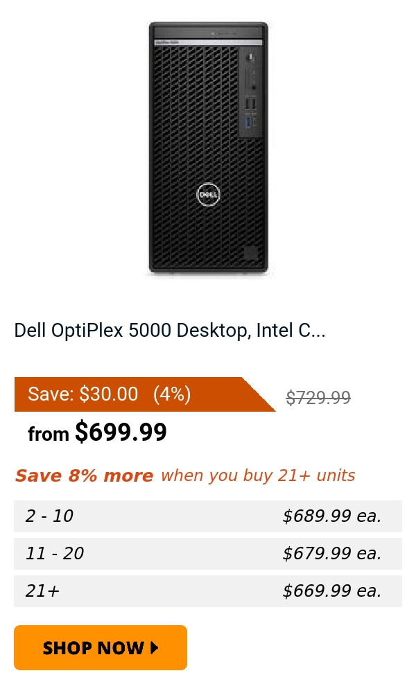 Dell OptiPlex 5000 Desktop, Intel C...