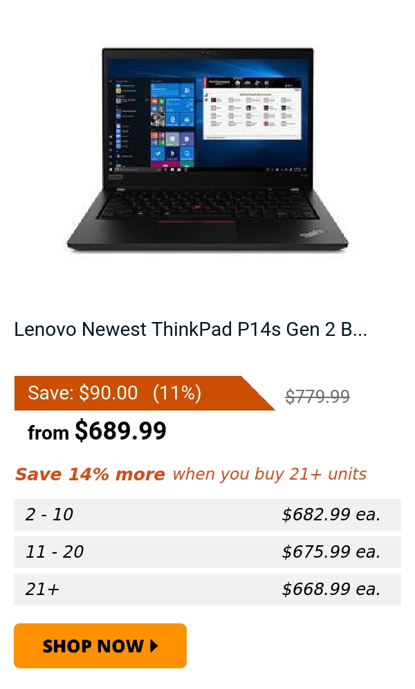 Lenovo Newest ThinkPad P14s Gen 2 B...