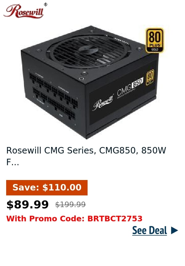 Rosewill CMG Series, CMG850, 850W F...