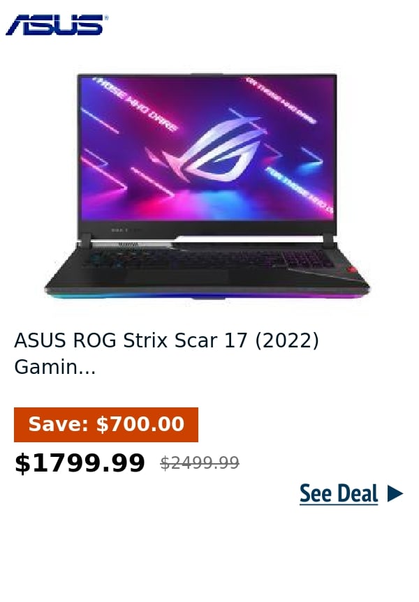 ASUS ROG Strix Scar 17 (2022) Gamin...