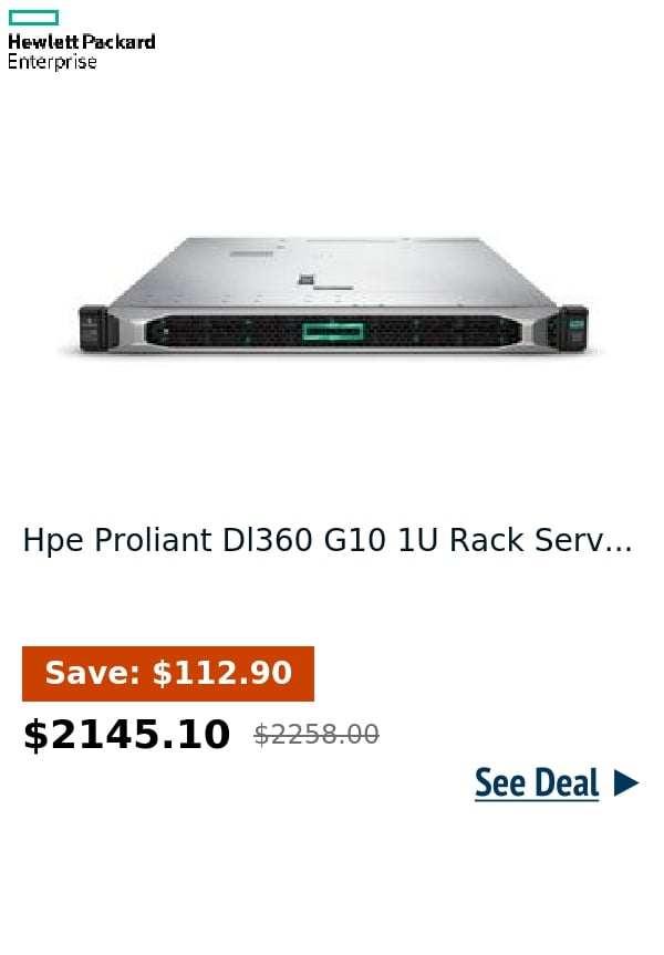 Hpe Proliant Dl360 G10 1U Rack Serv...