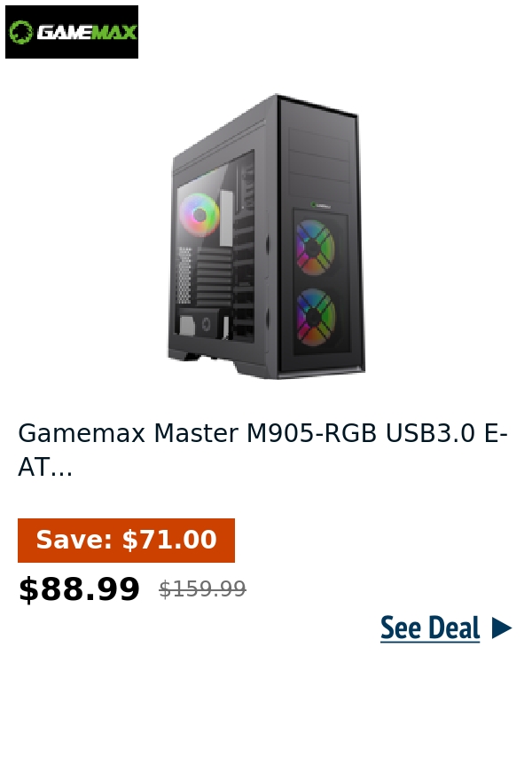 Gamemax Master M905-RGB USB3.0 E-AT...